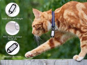 img 3 attached to Elanz Reflective Breakaway Cat Collar - 12 Pack with Bell & ID Tag: Adjustable, Soft, Durable Nylon Collars for Kittens & Cats – Multicolor, Safety Buckles & Weatherproof Tags