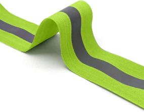 img 2 attached to ✂️ Premium Sew-On Safety Trim: High Visibility Reflective Tape Strip for Enhanced Safety - Fluorescent Green, 0.98in x 0.39in