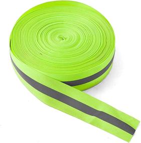 img 4 attached to ✂️ Premium Sew-On Safety Trim: High Visibility Reflective Tape Strip for Enhanced Safety - Fluorescent Green, 0.98in x 0.39in