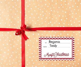img 1 attached to Улучшите презентацию своего рождественского подарка с помощью 60 больших наклеек-этикеток для подарков - современные дизайны в красном, белом, серебряном и золотом цветах для рождества!
