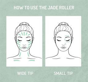 img 1 attached to 💆 ETHONS Jade Roller & Gua Sha 2 in 1: Premium Face Massager for Skin Tightening, De-Puffing, and Anti-Aging with Headache & TMJ Relief - Gift-Ready Packaging