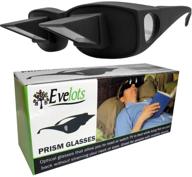 👓 evelots prism bed glasses: comfortable lying down eyewear for reading/tv - fits over your glasses - unisex logo