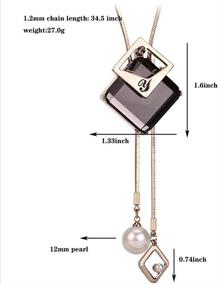 img 1 attached to 💎 HSQYJ Crystal Flower Pendant Necklace – Elegant Pearl Accents, Adjustable length, Ideal for Women and Girls – Fashion Jewelry