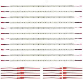 img 3 attached to ICIH Pack-10 Aluminum Rigid Hard LED Strip Light - Daylight White 6000K SMD5050 12V - Super Bright 36LED/0.5M/7W Bar