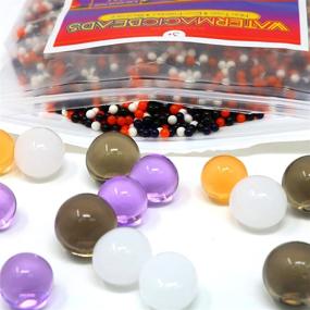 img 3 attached to 🎃 Жемчужные водные шарики на Хэллоуин от Big Mo's Toys - оранжевые, фиолетовые, черные и белые гелевые шарики для наполнения ваз, заполнителей для свечей или декора центрального предмета.