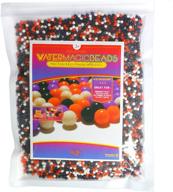 🎃 жемчужные водные шарики на хэллоуин от big mo's toys - оранжевые, фиолетовые, черные и белые гелевые шарики для наполнения ваз, заполнителей для свечей или декора центрального предмета. логотип