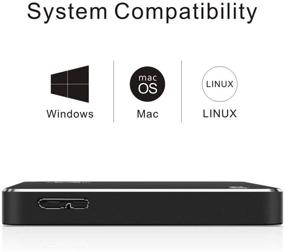 img 2 attached to 💽 Compact 2.5" 500GB Ultra Slim External Hard Drive - High-Speed USB 3.0 Storage Solution for PC, Laptop, Xbox One & Xbox 360 (Black)