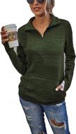 👚 stylish women's quilted sweatshirt with zipper & pockets: long sleeve fashion pullover tops logo