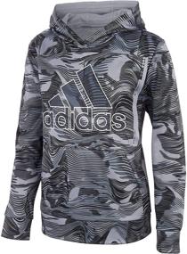 img 4 attached to Пуловер с капюшоном Adidas Allover: стильная детская одежда для мальчиков среднего размера в лучшем исполнении.