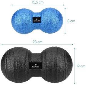 img 1 attached to 🎾 Navaris 2X Peanut Duo Ball Set - 2 Sizes Trigger Point Fascia Ball - Black/Blue Fascia Balls