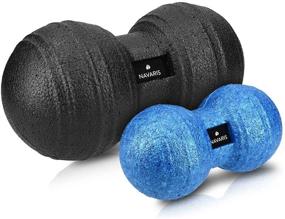 img 4 attached to 🎾 Navaris 2X Peanut Duo Ball Set - 2 Sizes Trigger Point Fascia Ball - Black/Blue Fascia Balls