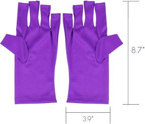 img 3 attached to 🧤 AUEAR UV Shield Gloves for Gel Manicure - Fingerless Anti-UV Gloves to Protect Hands (Pack of 3)