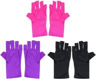 🧤 auear uv shield gloves for gel manicure - fingerless anti-uv gloves to protect hands (pack of 3) logo