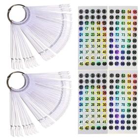 img 4 attached to Nail Swatch Sticks with Ring | Nail Color Display & Art Supplies | Nail Practice Samples (100pcs, Transparent)