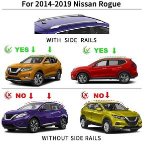 img 3 attached to 🚗 Легкие алюминиевые крышные багажники MONOKING для Nissan Rogue (2014-2019) - максимальная нагрузка 155 фунтов | Поперечины каяка для верхней грузовой стойки