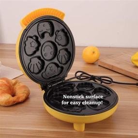 img 1 attached to 🧇 IVELES Mini Waffle Maker: Create 7 Unique Waffles & Pancakes with Electric Non-Stick Waffler Iron - Perfect for Paninis, Hash Browns, and Individual Delights!