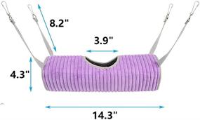 img 3 attached to 🐾 Purple YOGURTCK Ferret Hammock: Hanging Swing Tunnel Tube Rat Toy Bed - Ideal for Small Animals and Cage Supplies