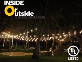 img 2 attached to 🌟 Enhance Your Outdoor Space with 2-Pack Lemontec Vintage Backyard Patio String Lights - UL Listed, 25FT String Light with 25 Clear Globe Bulbs, Perfect for Indoor/Outdoor Use in Market Cafes, Tents, Porch Parties - Includes 2 Packs of 50 Bulbs, Total 50FT Length!