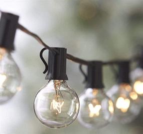 img 4 attached to 🌟 Enhance Your Outdoor Space with 2-Pack Lemontec Vintage Backyard Patio String Lights - UL Listed, 25FT String Light with 25 Clear Globe Bulbs, Perfect for Indoor/Outdoor Use in Market Cafes, Tents, Porch Parties - Includes 2 Packs of 50 Bulbs, Total 50FT Length!