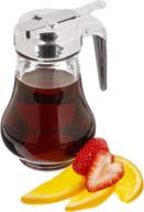 🍯 8oz (240ml) glass syrup dispenser with no-drip pourers for maple syrup, salad dressings, honey, sugar, oils, sauces, and condiments - ideal for home pancakes and waffles, cafes, restaurants логотип