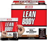 🍫 заменитель пищи «lean body mrp» шоколадный коктейль - 40 г белка, смесь сывороточного протеина, 8 г полезных жиров - эфирных масляных кислот и клетчатки, 22 витамина и минерала, без искусственных красителей, без глютена (42 пакетика) логотип