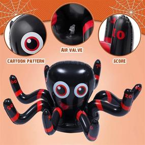 img 2 attached to Inflatable Spider Witch’s Hat Halloween Party Games - Fun Halloween Ring Toss Games for Kids and Adults - Halloween Party Ring Toss Set