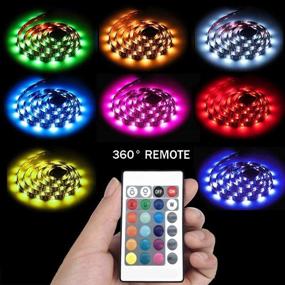 img 3 attached to 🌈 RGB LED Strip Lights, Color Changing LED Light Strip 13.1Ft/4M 120 LEDs SMD 5050 Rope Lighting Full Kit with 24-Key Remote Controller and USB 5V