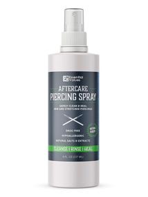 img 4 attached to 💧 Piercing Aftercare Spray (8 fl oz), Premium Salts & Aloe Vera Infused - Gentle & Effective, Promotes Healing - USA Made