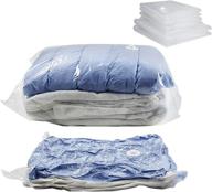 🧺 vicarko space saver vacuum seal storage bags for clothes, comforters, and blankets - compression bags combo 6-pack (4 large, 2 jumbo), white логотип