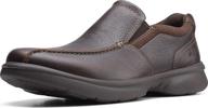 👞 stylish and versatile: clarks bradley brown tumbled leather men's shoes for ultimate comfort logo