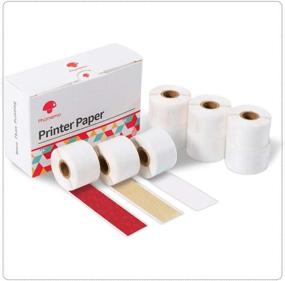 img 4 attached to 🖨️ Phomemo Thermal Sticker Paper - Transparent, Sticker Gold, Red Heart 15mm x 3.5m for Phomemo M02S Pocket Bluetooth Printer - 3 Rolls of Each Color, Total 9 Rolls - Superior Quality and Versatile Customization