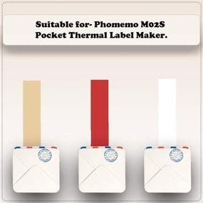img 1 attached to 🖨️ Phomemo Thermal Sticker Paper - Transparent, Sticker Gold, Red Heart 15mm x 3.5m for Phomemo M02S Pocket Bluetooth Printer - 3 Rolls of Each Color, Total 9 Rolls - Superior Quality and Versatile Customization