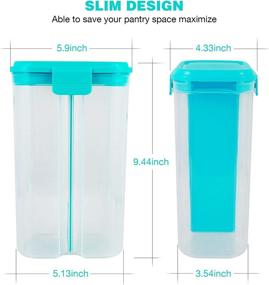 img 3 attached to Airtight Food Storage Containers – 2.5qt / 2.6L – Kitchen Pantry Organization – BPA Free Plastic Containers for Sugar, Flour & Baking Supplies – Dishwasher Safe – Blue