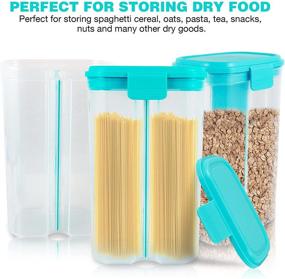 img 2 attached to Airtight Food Storage Containers – 2.5qt / 2.6L – Kitchen Pantry Organization – BPA Free Plastic Containers for Sugar, Flour & Baking Supplies – Dishwasher Safe – Blue