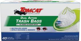 img 4 attached to 🚫 Мусорные пакеты Tomcat Repellents Dual Action на 13 галлонов: Отпугивайте вредителей с 40 пакетами в коробке