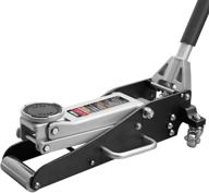 torin tam815016l hydraulic low profile racing floor jack - dual piston quick lift pump, 1.5 ton capacity, black logo
