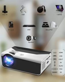img 2 attached to 📽️ Portable WiFi Projector - KECAG Native 720P Video Projector with Carry Bag, Smartphone Screen Sync, Full HD 1080P, 200” Display, TV Stick Compatible, HDMI, VGA, TF, AV