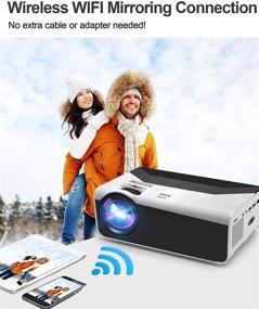 img 1 attached to 📽️ Portable WiFi Projector - KECAG Native 720P Video Projector with Carry Bag, Smartphone Screen Sync, Full HD 1080P, 200” Display, TV Stick Compatible, HDMI, VGA, TF, AV