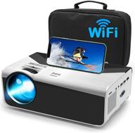 📽️ portable wifi projector - kecag native 720p video projector with carry bag, smartphone screen sync, full hd 1080p, 200” display, tv stick compatible, hdmi, vga, tf, av logo