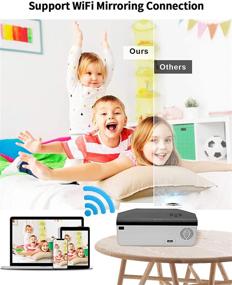 img 3 attached to 📽️ Portable WiFi Projector - KECAG Native 720P Video Projector with Carry Bag, Smartphone Screen Sync, Full HD 1080P, 200” Display, TV Stick Compatible, HDMI, VGA, TF, AV