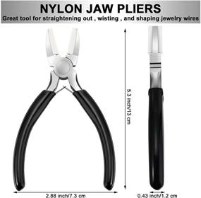 img 2 attached to 🔧 Versatile 1 Piece Nylon Jaw Pliers: Essential Carbon Steel Tools for Jewelry Making, Wire Looping, Beading, Shaping, and Crafts
