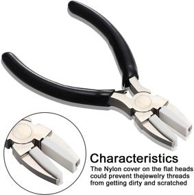 img 3 attached to 🔧 Versatile 1 Piece Nylon Jaw Pliers: Essential Carbon Steel Tools for Jewelry Making, Wire Looping, Beading, Shaping, and Crafts