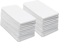 cotton craft 24-pack pure ringspun cotton flour sack low lint kitchen towels, white - essential multipurpose set logo