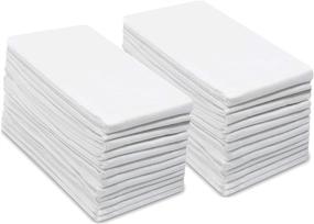 img 4 attached to COTTON CRAFT 24-Pack Pure Ringspun Cotton Flour Sack Low Lint Kitchen Towels, White - Essential Multipurpose Set