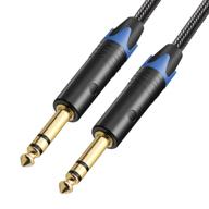 tisino trs cable 1/4, 3 ft - premium balanced stereo audio cable with nylon braid - male to male pro interconnect cable logo