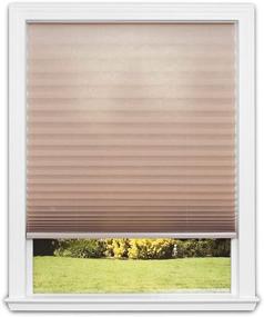 img 4 attached to 🪟 Redi Shade Easy Lift Trim-At-Home Cordless Pleated Light Filtering Fabric Shade, Natural - Fits Windows 19&#34;-30&#34;, 30"x64&#34;