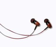 symphonized drm premium genuine wood in-ear noise-isolating headphones with mic (red/gray) logo