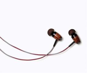 img 4 attached to Symphonized DRM Premium Genuine Wood In-Ear Noise-Isolating Headphones With Mic (Red/Gray)