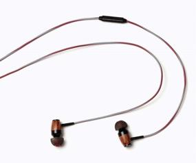 img 3 attached to Symphonized DRM Premium Genuine Wood In-Ear Noise-Isolating Headphones With Mic (Red/Gray)