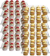 hedume 12 pack cupcake carrier: stackable cupcake boxes for 12-counts, clear container with detachable lid, bpa-free logo